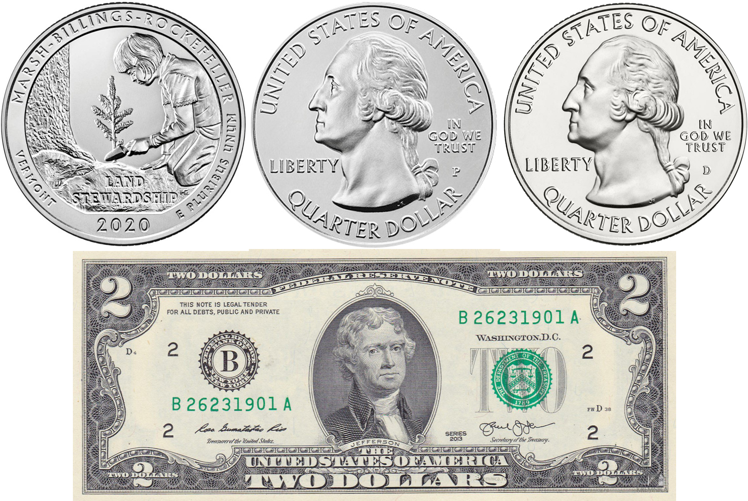 Банкноты и монеты США