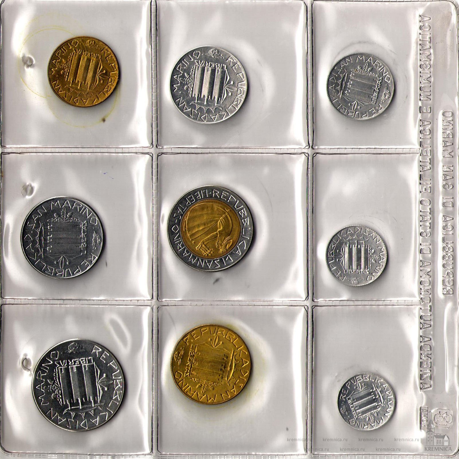 Купить монеты официально. Набор монет Сан Марино 1985 года. Монета оф Жардан. 10 Рублей 1985 монета. Кремника интернет магазин.