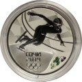 Монета Сочи 2014. Шорт-трек (цветная) - 3 рубля - СПМД - 2014 год
