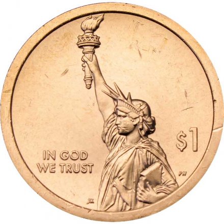 США 1 доллар 2019 год - Американские инновации - Вакцина против полиомиелита (P)