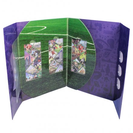 Альбом &quot;ЧМ по футболу 2018 года в России&quot; - 3 капсулы, 3 блистера и карман для банкноты (пустой)