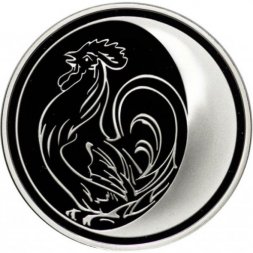 Россия 3 рубля 2005 год ММД - Лунный календарь. Год Петуха