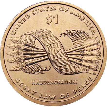 Монета США 1 доллар 2010 год - Пояс Гайавата (D)