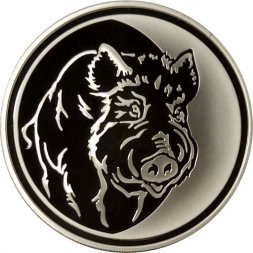 Россия 3 рубля 2007 год - Лунный календарь. Год Кабана