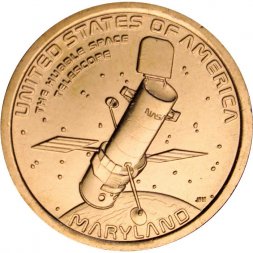 США 1 доллар 2020 год - Американские инновации - Космический телескоп «Хаббл» (D)