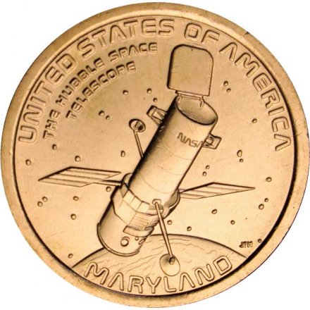 США 1 доллар 2020 год - Американские инновации - Космический телескоп «Хаббл» (P)