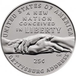 США 25 центов 2026 год - Геттисбергская речь (P)