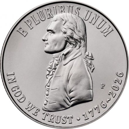 США 25 центов 2026 год - Декларация независимости (P)