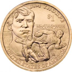 США 1 доллар 2018 год - Легенда спорта «Джим Торп» (P)