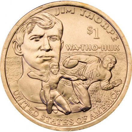 Монета США 1 доллар 2018 год - Легенда спорта «Джим Торп» (P)