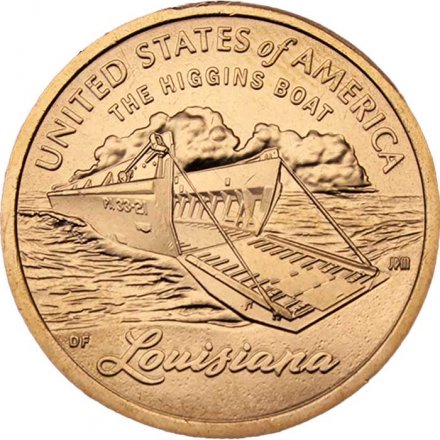 США 1 доллар 2023 год - Американские инновации - Десантный катер (D)