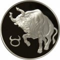 Монета Знаки зодиака. Телец - 3 рубля - СПМД - 2004 год