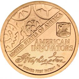 США 1 доллар 2018 год - Американские инновации - первый патент (P)