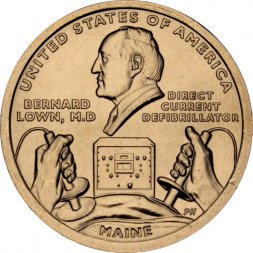 США 1 доллар 2024 год - Американские инновации - Дефибриллятор постоянного тока (P)