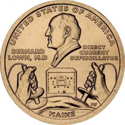 США 1 доллар 2024 год - Американские инновации - Дефибриллятор постоянного тока (P)