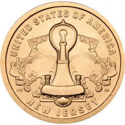 США 1 доллар 2019 год - Американские инновации - Лампа накаливания (P)