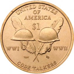 США 1 доллар 2016 год - Индейцы-радисты (P)