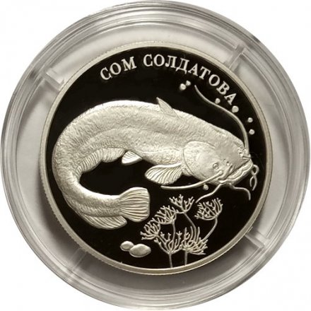 Монета Россия 2 рубля 2014 год - Красная книга. Сом Солдатова