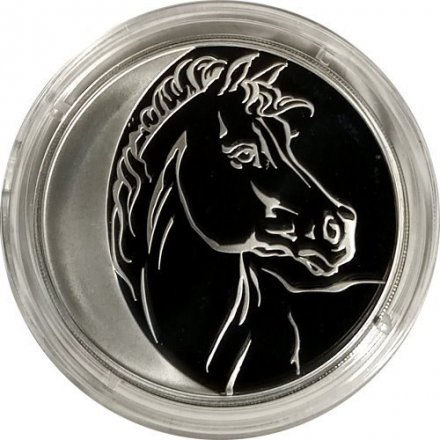 Монета Россия 3 рубля 2014 год - Лунный календарь. Лошадь