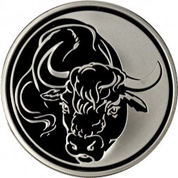 Россия 3 рубля 2009 год - Лунный календарь. Год Быка