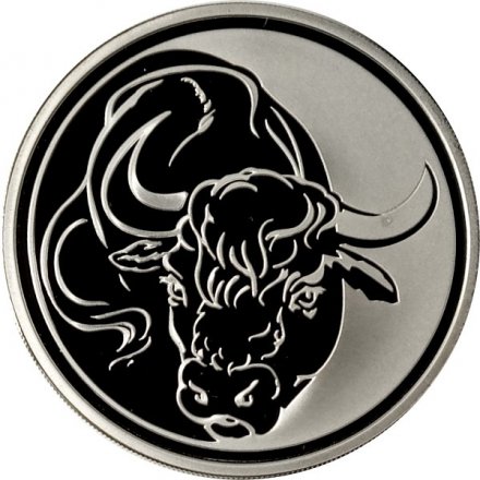 Монета Россия 3 рубля 2009 год - Лунный календарь. Год Быка