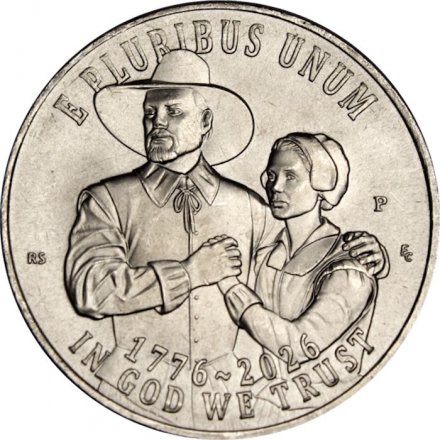 США 25 центов 2026 год - Мэйфлауэрское соглашение (P)