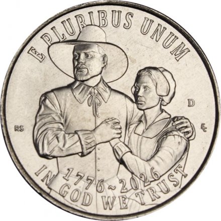 США 25 центов 2026 год - Мэйфлауэрское соглашение (D)