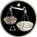 Монета Россия 2 рубля 2002 год - Знаки зодиака. Весы