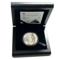 Россия 3 рубля 2014 год - Сочи 2014. Прыжки с трамплина  (цветная) в футляре