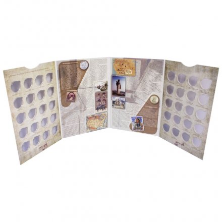 Альбом для монет &quot;Коренные Американцы и Золотой доллар Сакагавеи&quot; - 40 капсул (пустой)