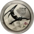 Монета Сочи 2014. Фристайл  (цветная) - 3 рубля - СПМД - 2014 год
